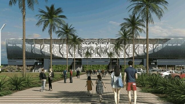 The proposed upgraded Sunshine Coast Stadium.