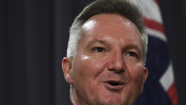 Minister for Climate Change and Energy, Chris Bowen, at a press conference at Parliament House in Canberra in March. Picture: NCA NewsWire / Martin Ollman