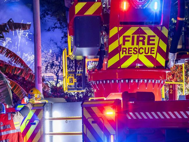 Queensland Fire and Emergency Services at house fire at Darra Avenue, Darra, Friday, March 31, 2023 - Picture: Richard Walker