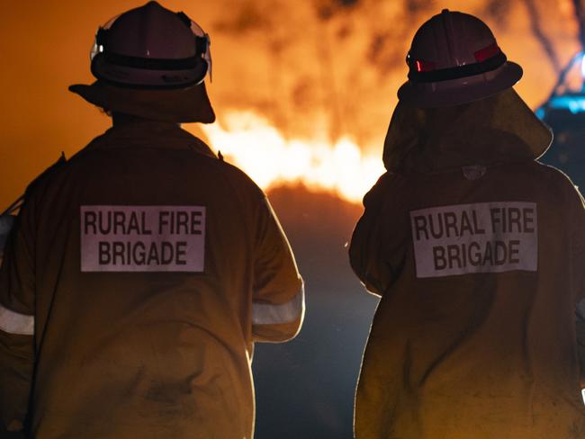 Blaze near town prompts fireys’ warnings