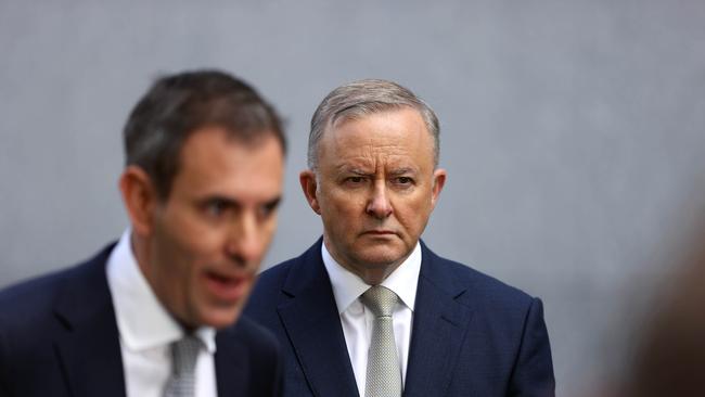 Opposition Leader Anthony Albanese and Shadow Treasurer Jim Chalmers will be looking closely to see what cost of living measures the government unveils on Tuesday ahead of their Budget Reply. Picture: NCA NewsWire / Gary Ramage