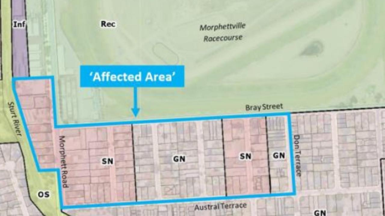 About 200 homes could be built in an area across from Morphettville Racecourse. Picture: Supplied.