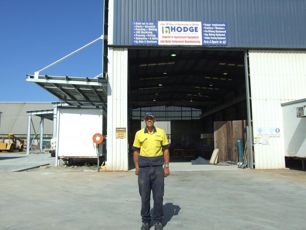 Owner and managing director of Hodge Industries, Wayne Willis, stands outside the business’ premise at Mackay Harbour. Mr Willis is the fourth generation at the family-owned Hodge Industries business.