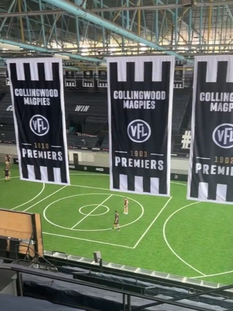 Collingwood's new indoor footy field. Photo: Twitter.