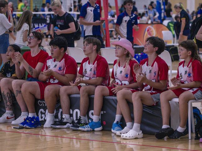 The Australian Volleyball Schools Cup is being played at the Gold Coast Sports and Leisure Centre in Carrara. Picture: Glenn Campbell