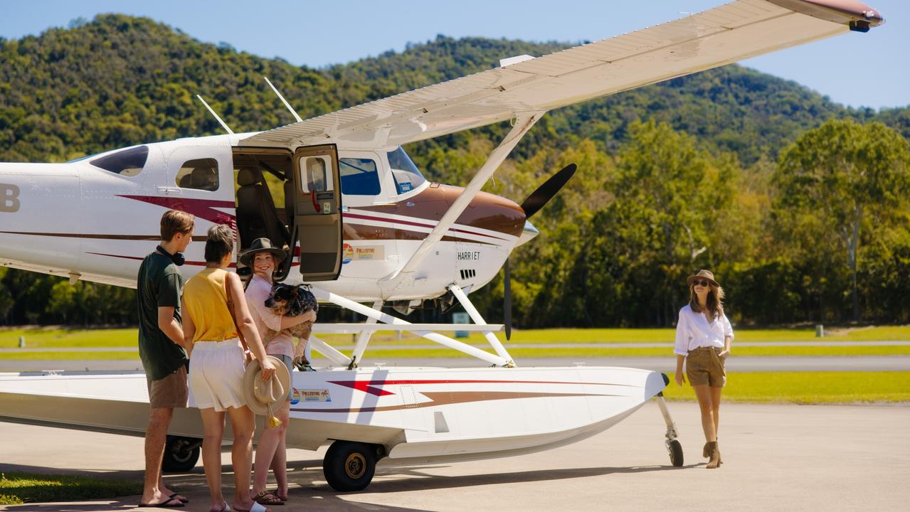 Delta Goodrem on the set of Love is in the Air which is being filmed in the Whitsundays region. Picture: Contributed