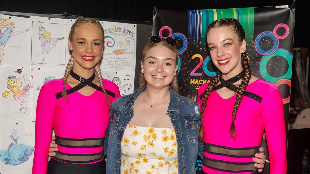 Alana Doolan, Meg Lamont and Chloe Benson at the 75th Mackay Eisteddfod 2022.Picture: Michaela Harlow