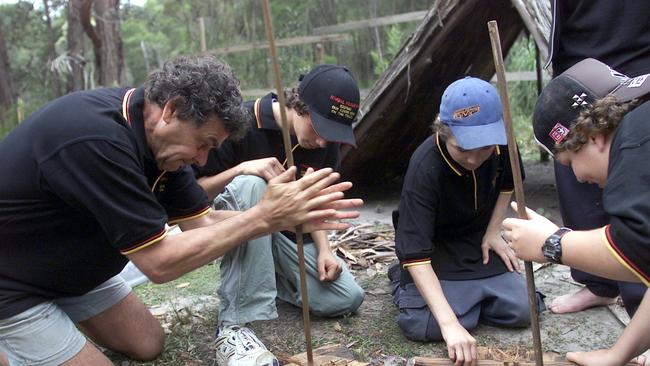 Aboriginal cultural teacher Noel Butler (left) has been sharing his knowledge with South Coast youngsters. Picture: Rohan Kelly