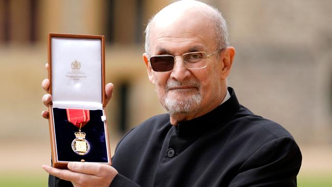 Salman Rushdie after being appointed as a Member of the Order of the Companions of Honour at Windsor Castle on Tuesday. Picture: AFP