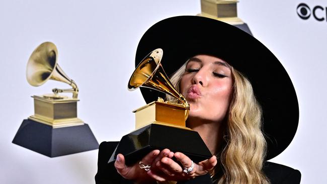 Lainey Wilson kicked off her big year with the Grammy for Best Country Album. Picture: AFP.