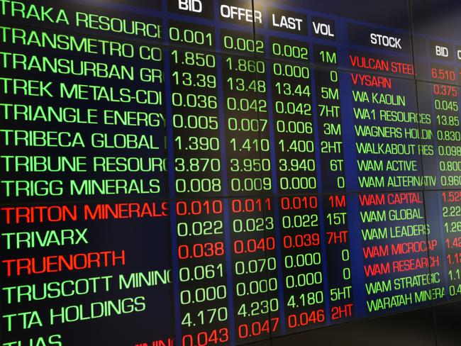 SYDNEY, AUSTRALIA : NewsWire Photos - SEPTEMBER 30 2024 ; A general view of the digital boards at the ASX in Sydney. Picture: NewsWire / Gaye Gerard