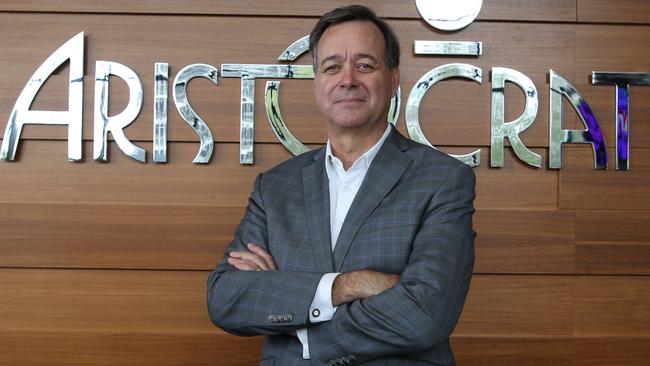 Aristocrat Leisure chief executive Trevor Croker. Picture: Britta Campion