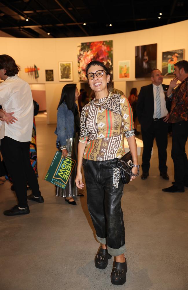 Amber Kingi at the Here and Now gallery opening at HOTA for Gold Coast at Large. Picture, Portia Large.