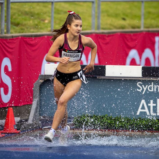 Young Hannigan in the gruelling steeplechase. Pic: Michael Thomas