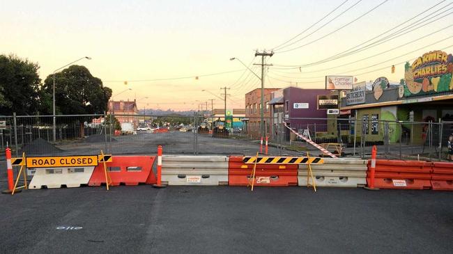 Road works taking place along Conway Street in Lismore. Photo Marc Stapelberg / The Northern Star. Picture: Marc Stapelberg