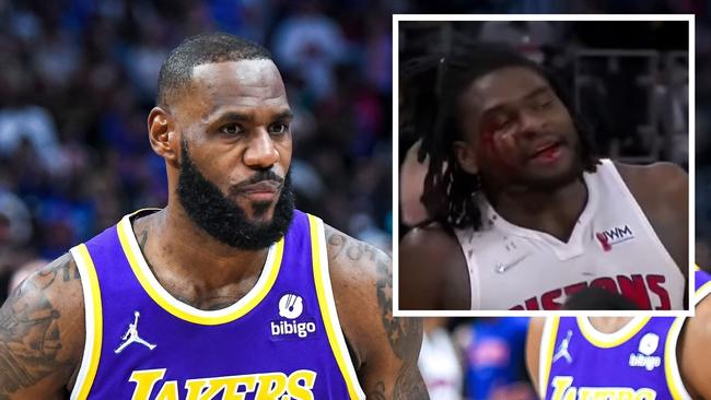 LeBron James could be suspended over the Isaiah Stewart incident. Photo: Getty Images