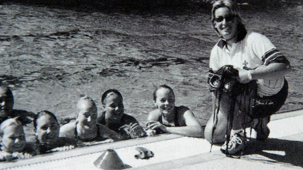 Lane (right) was an elite water polo player with Olympic ambitions and taught at the exclusive Ravenswood School for Girls (above).