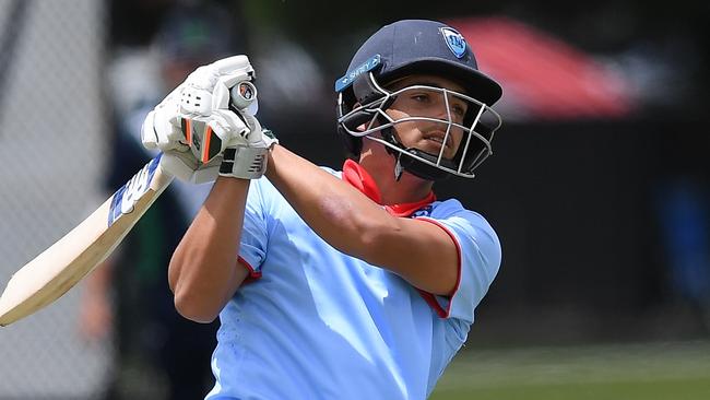 NSW Metro batter Joel Davies at the Cricket Australia U19 National Championships in Adelaide, December, 2022. Picture: Cricket Australia.