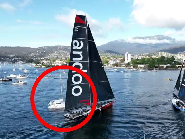 Andoo Comanche had a close call with a spectator craft in the final minutes.