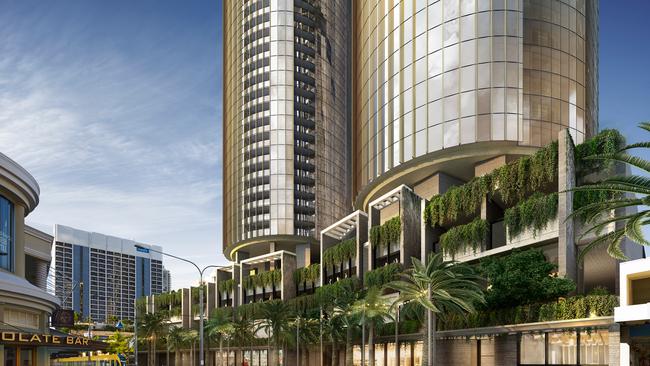 Wanderlust's podium as seen from Surfers Paradise Boulevard.