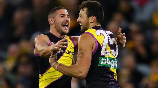 Toby Nankervis and Shaun Grigg are enjoying their unlikely partnership. Picture: Michael Klein