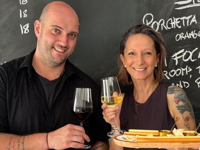 Bryan Gerlini and Izabela Ole at their Maroochydore Italian wine bar.