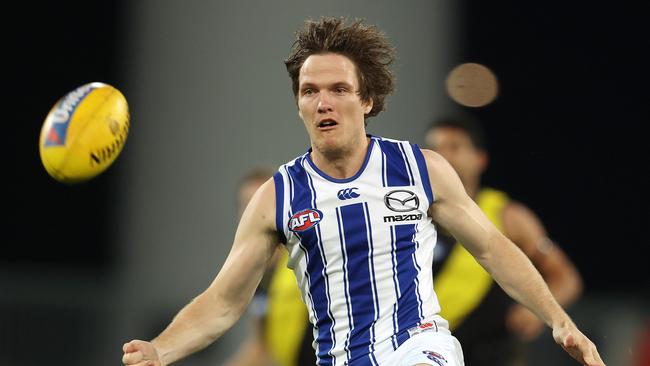 Richmond vs North Melbourne at Metricon Stadium, Gold Coast. 18/07/2020. Jared Polec of the Kangaroos. Pic: Michael Klein