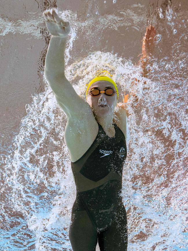 Ariarne Titmus in the women's 800m freestyle.