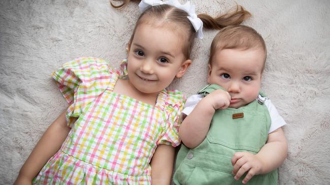 Kye and his sister Eva. Picture: Hannah Photography