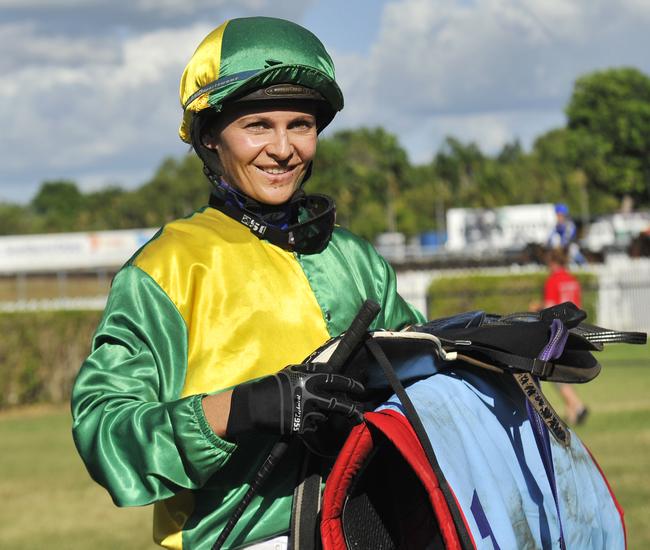 Simone Montgomerie after riding Riccardo The Great in 2013. Picture: Elise Derwin