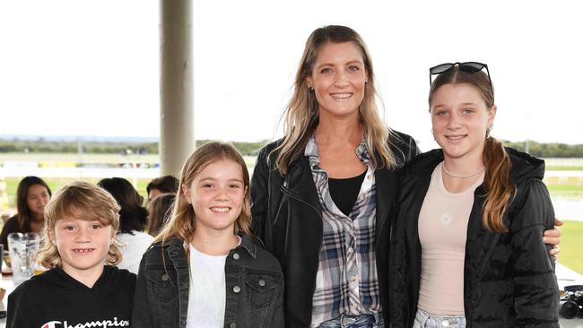 Wes, Eryn, Sarah and Jaimee Winters at the Noosa Cup Race Day. Picture: Patrick Woods.