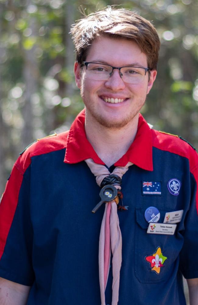Tobias Kennett is the youngest member on the board of Scouts Queensland, and has been part of the upper leadership team for numerous state and national events since he was 16. Picture: Contributed