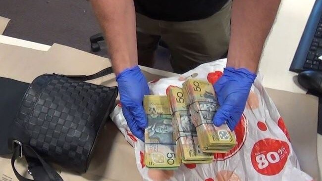 Abdulkerim Alpertunga and Cavit Alpertonga were caught with nearly $80,000 in cash which police allege is the proceeds of crime. Picture: NSW Police