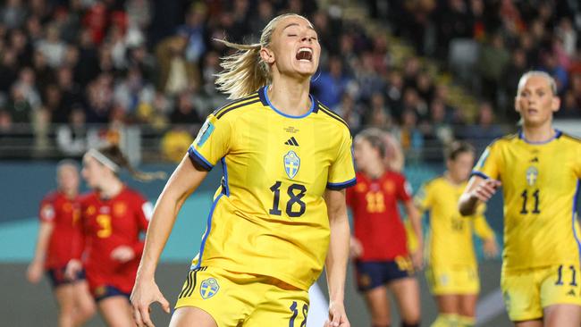 Fridolina Rolfo had the best chance of the first half. Picture: MELVILLE / AFP