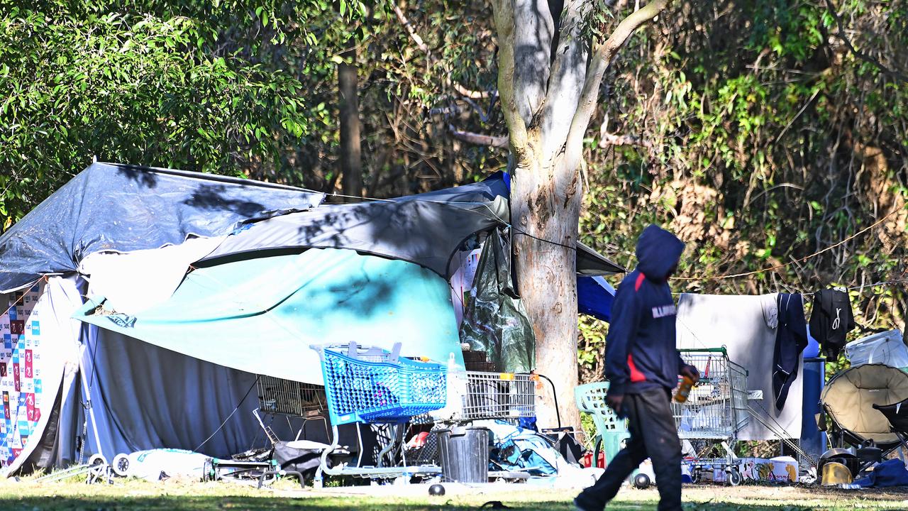 Tent cities have been popping up across the country. Picture, John Gass