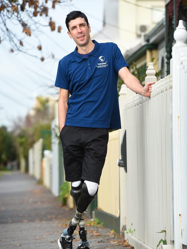 Mike Rolls outside his Port Melbourne home. Picture: Josie Hayden