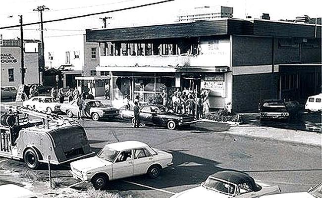 The aftermath of the Whiskey Au Go Go fire in Fortitude Valley in 1973. Picture: Contributed