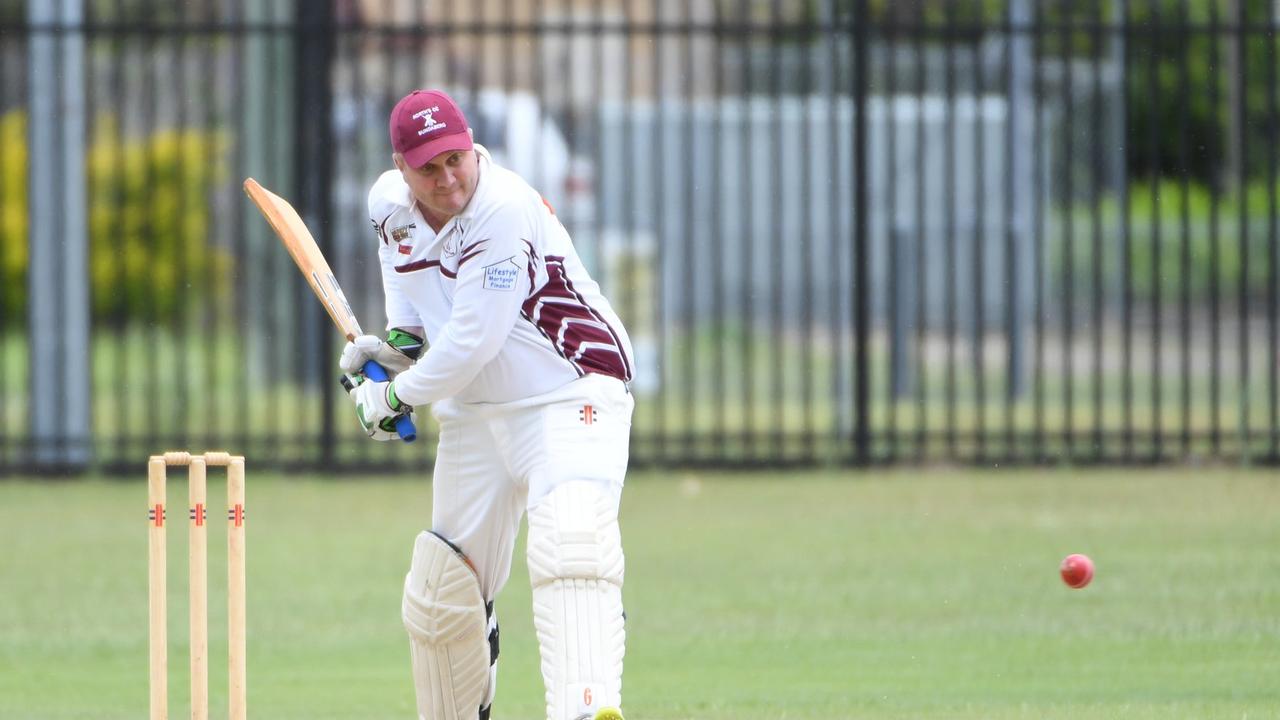 EARLY RUNS: Shaun Rose bats for Norths in the game at Salter Oval in Bundaberg.