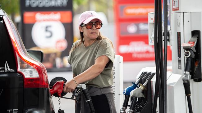 The national single-day average price for Unleaded 91 hit a record $2.17 on April 26. Picture: NewsWire / Nicki Connolly