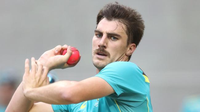 ADELAIDE, AUSTRALIA - NOVEMBER 30: Pat Cummins of Australia bowls during an Australian nets session at Adelaide Oval on November 30, 2017 in Adelaide, Australia. (Photo by Ryan Pierse/Getty Images)