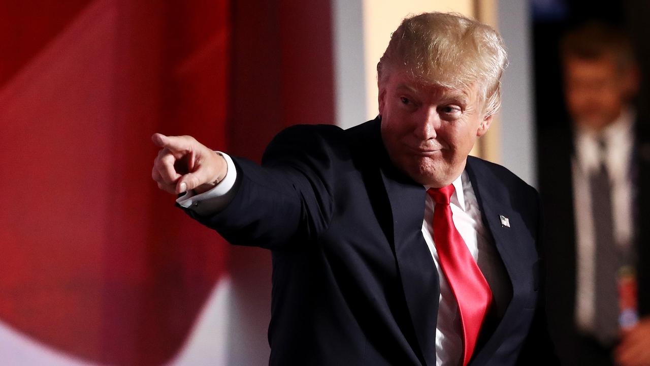 Trump knows how to work a crowd and a television camera. Picture: Win McNamee/Getty Images/AFP.