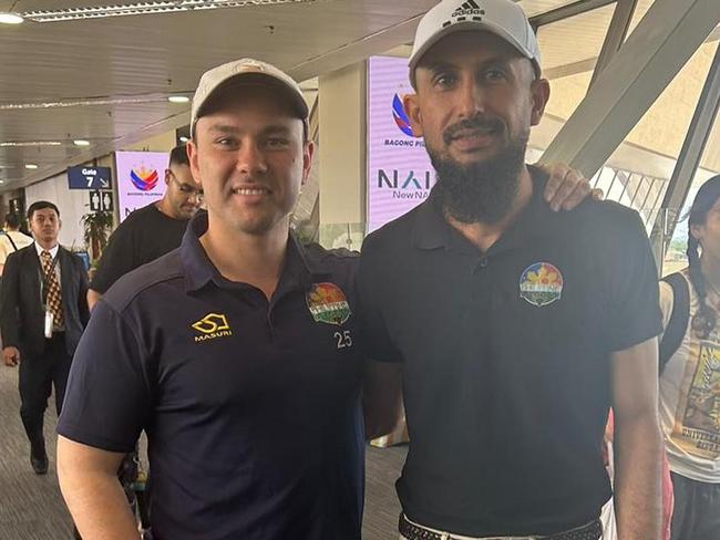 Ivanhoe captain-coach Henry Tyler (left) scored his maiden century for the club.