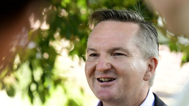 Shadow Treasurer Chris Bowen MP addresses the media outside his childhood home in Smithfield, Sydney, Tuesday, 21 May, 2019. Chris Bowen is running for the position of  Labor leader, putting him in contest with colleague Anthony Albanese. (AAP Image/Bianca De Marchi) NO ARCHIVING