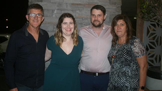 Michael Warburton with his daughter, her partner and wife, Anita. Picture: Facebook