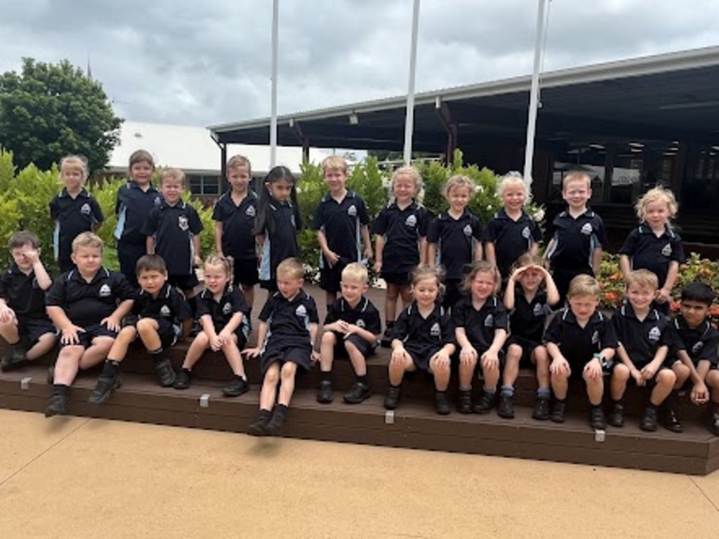 St Mary’s Prep students at their first day of school.