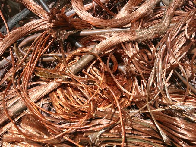 Copper wire at Zebra Wreckers ready for recycling.   Photo: Chris Ison / The Morning Bulletin