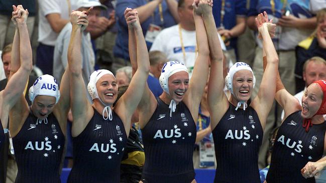 Unbridled jubilation as the Australian women's water polo team is presented to the Sydney crowd as Olympic champions.