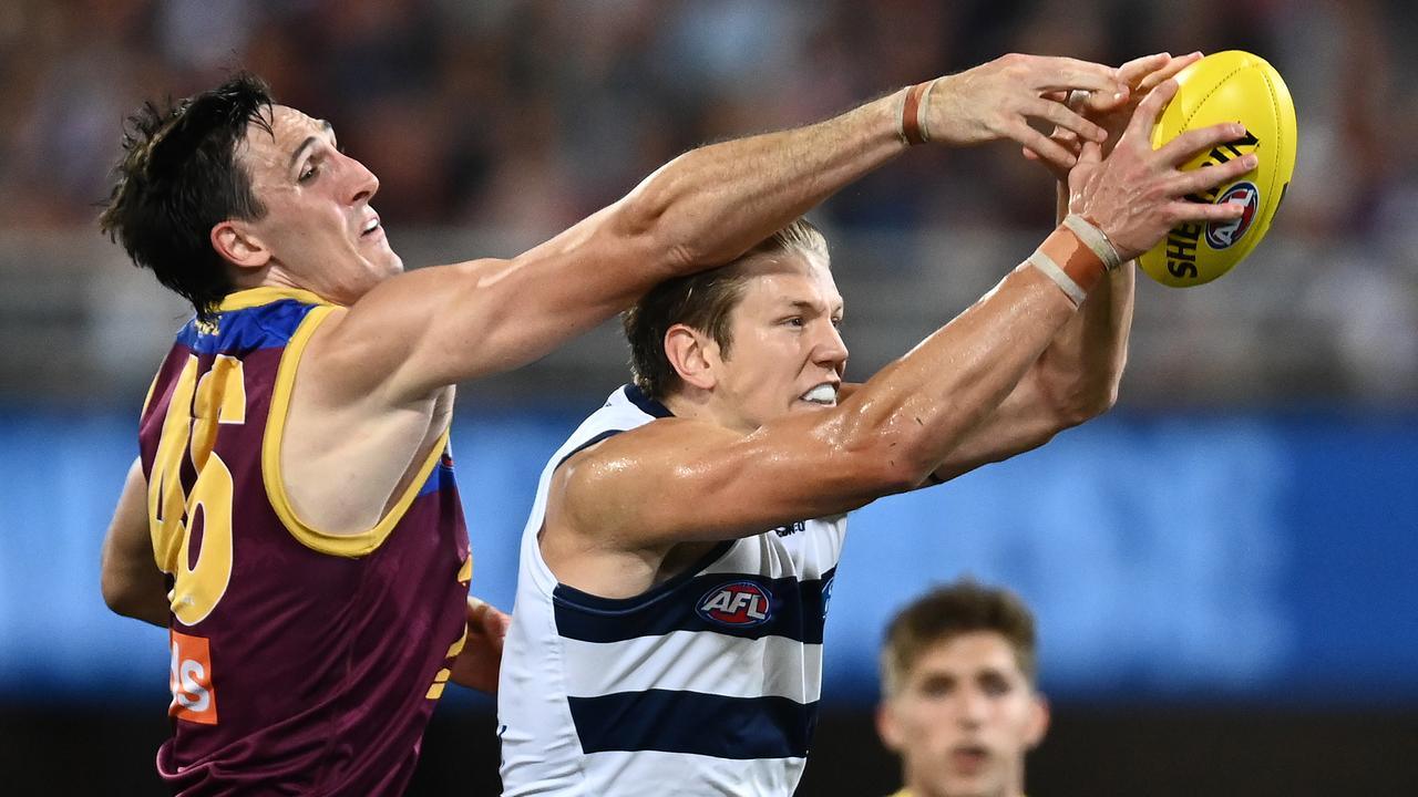 Rhys Stanley is a crucial piece to Geelong’s premiership puzzle. Picture: Quinn Rooney/Getty Images