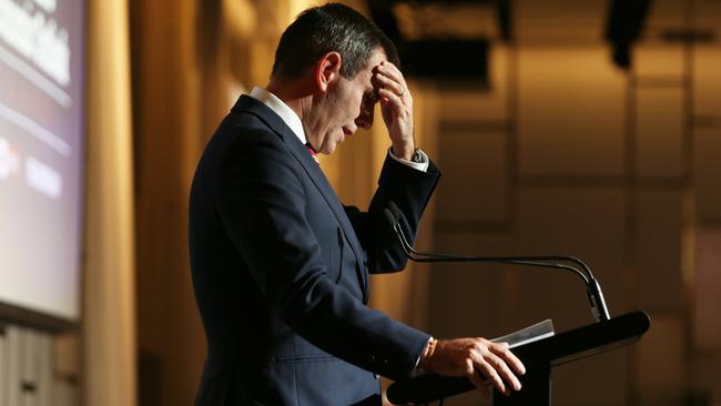 Treasurer Jim Chalmers at the Australia Economic Outlook at the Crown Casino. Picture: John Feder