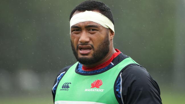 Sekope Kepu during Waratahs training Bus Loop oval, Moore Park. Picture. Phil Hillyard